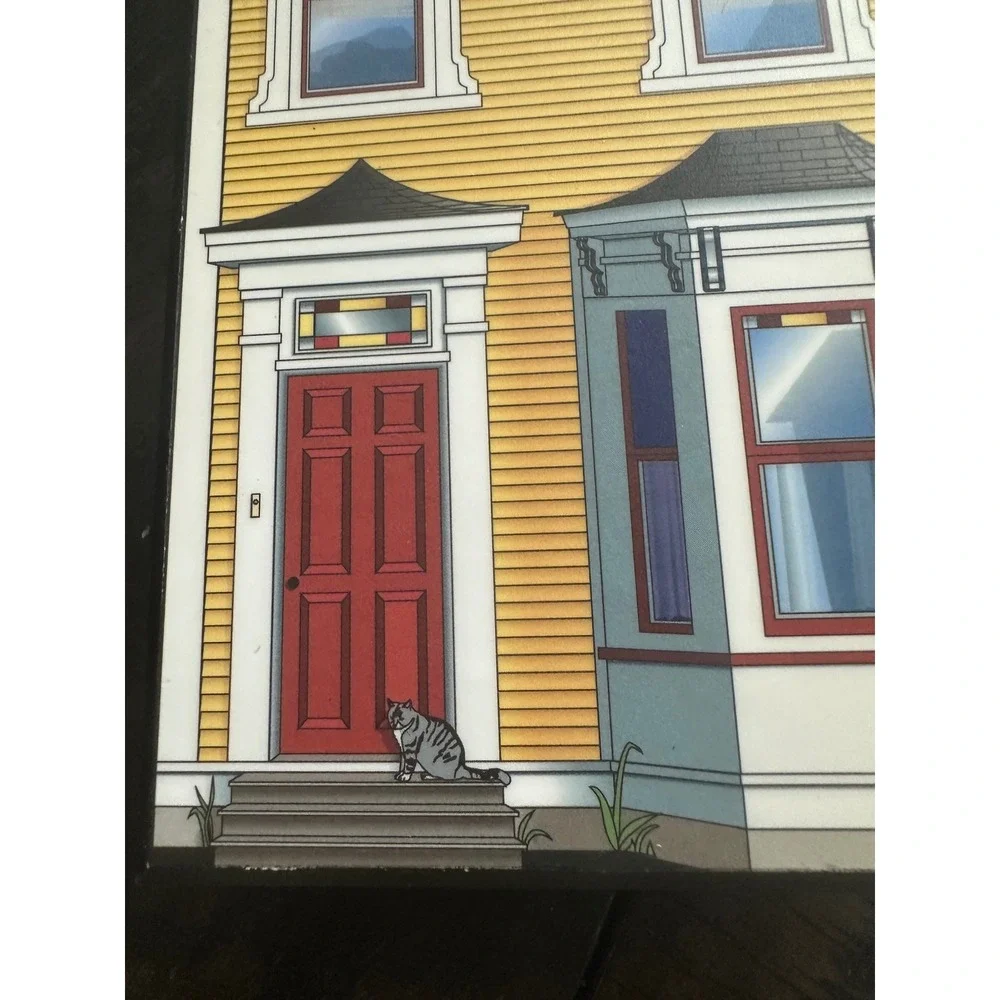 Jellybean Row St Johns Newfoundland Heritage Houses Wall Art‎ Set of 2 EUC